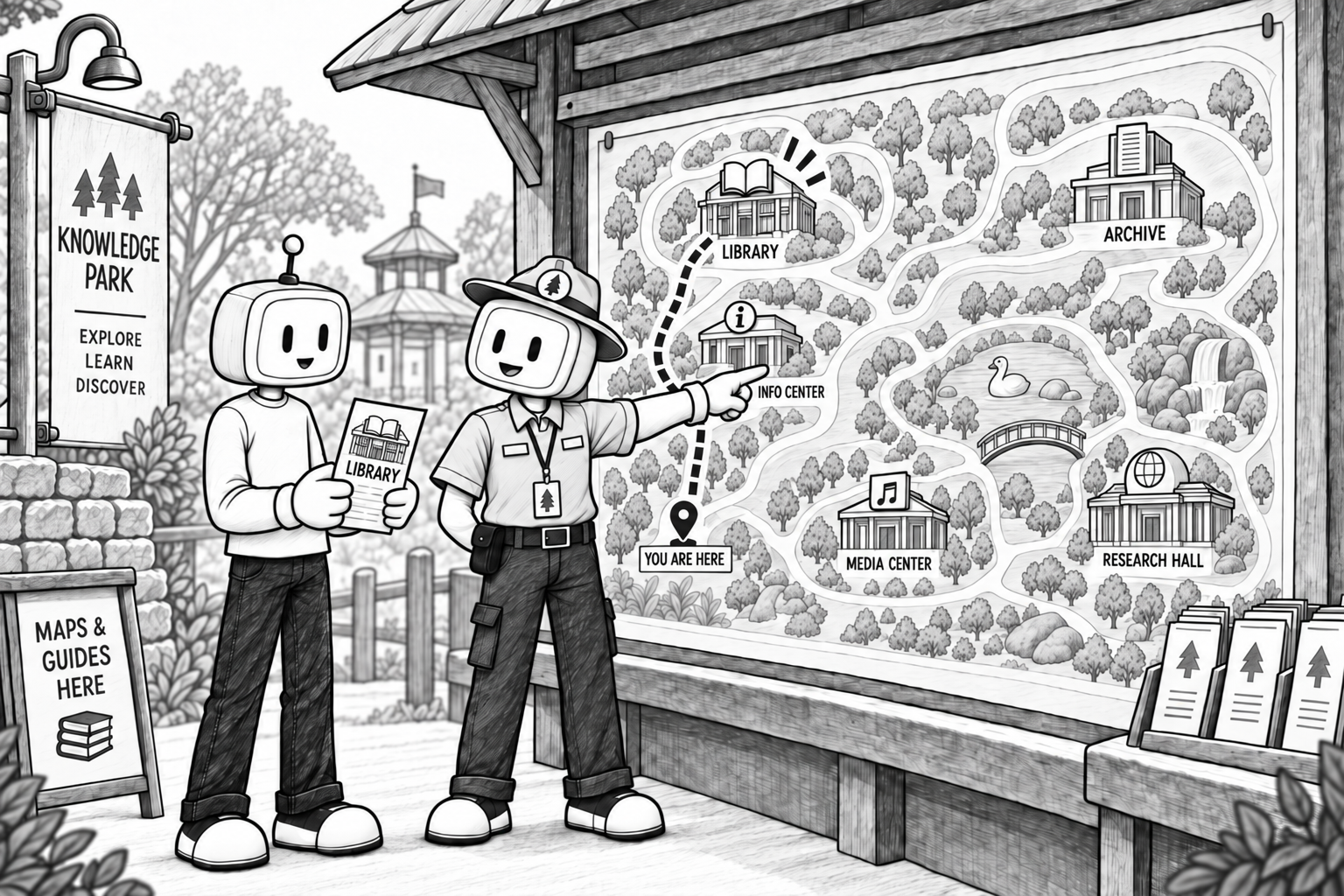 Illustration of the retrieval-augmented generation pipeline fetching external evidence into model context.